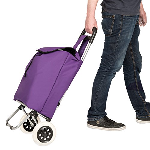 TecTake Einkaufstrolley Einkaufsroller klappbar – diverse Farben – - 2