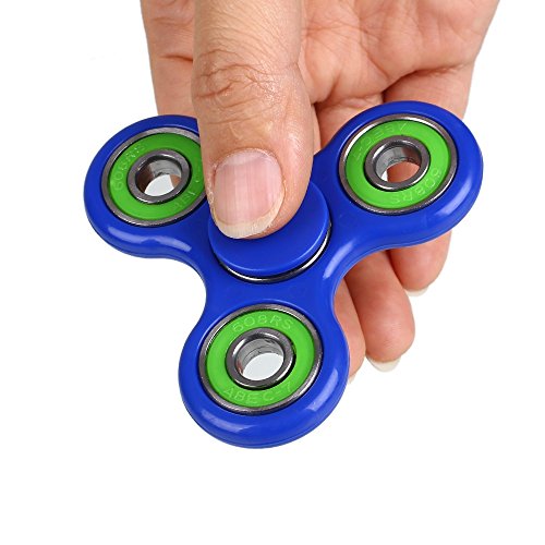 TTrees Tri Fidget Hand Finger Spinner Spin Widget Focus Toy EDC Pocket Desktoy Triangle Plastic Gift for ADHD Children Adults Relieve Stress Anxiety Boredom Killing Time Cute (Blue+Green) TTrees Tri Fidget Hand Finger Spinner Spin Widget Focus Toy EDC Pocket Desktoy Triangle Plastic Gift for ADHD Children Adults Relieve Stress Anxiety Boredom Killing Time Cute (Blue+Green)