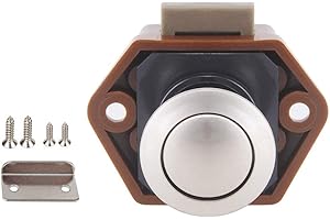 Yushu Verrou à bouton poussoir de 20 mm de diamètre pour camping-car, caravane, bateau, tiroir, serrure pour meubles, matériel de loisirs, voiture, voiture, mur, armoire, tiroir, automobile, moto