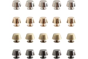 Zasvec 40 piezas Tacos para Cabeza de Clavo Pies de Bolsillo Patas para Bolsos Espárragos de Cabeza Plana Remaches de Piel para Bolso 10mmx5mm para Bolsos Manualidades 4 colores