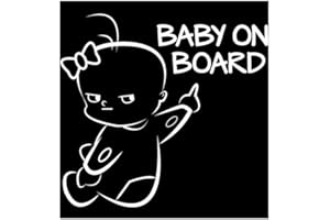 EROSPA® Auto-Aufkleber KFZ - Baby On Board - Car-Sticker (Silber)