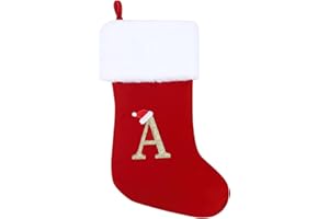 Aidodmom Calcetín de Navidad personalizado, 45 cm, grande, árbol de Navidad, chimeneas, adornos colgante, soportes de regalo, decoracione navideña para árbol de Navidad y hogar