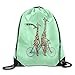 Produktbild gthytjhv Cool Rucksack mit Kordelzug Cute Giraffe Art Design Print Rucksack mit Kordelzug Rucksack Shoulder Bags Bag Lightweight Unique 16.9x14.2