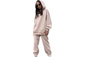 PEUIGNAO Ensemble Jogging Femme Tracksuit Women Set Loungewear Tenue Essemble Jogging Femme Survêtement Sport Femme Grande Taille Sportwear Femme Survêtements Sweat Suit Vêtement Détente Femme Oversize Chaud