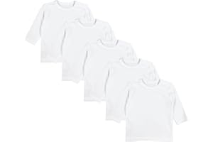 TupTam Camiseta Manga Larga para Bebé Niño, Paquete de 5