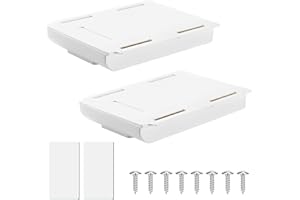 QYRDBGY Unterbau Schublade, 2 Stück Schublade Unter Schreibtisch Selbstklebende mit Schrauben Under Desk Drawer Hidden Unter Tisch Schubladen Schreibtischschublade für Zuhause Büro