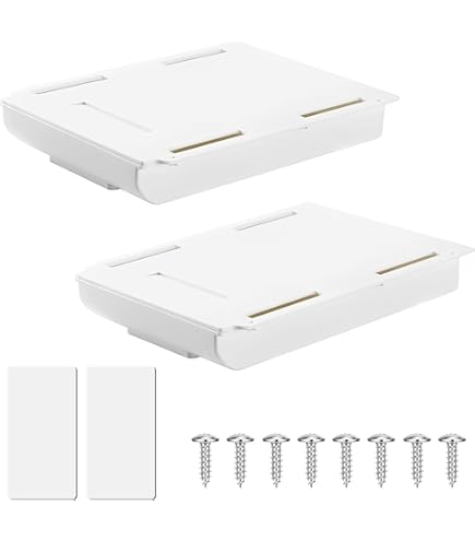 Onder bureaulade 2 stuks wit onder tafel opbergladen organizer Onder bureaulade 2 stuks wit onder tafel opbergladen organizer