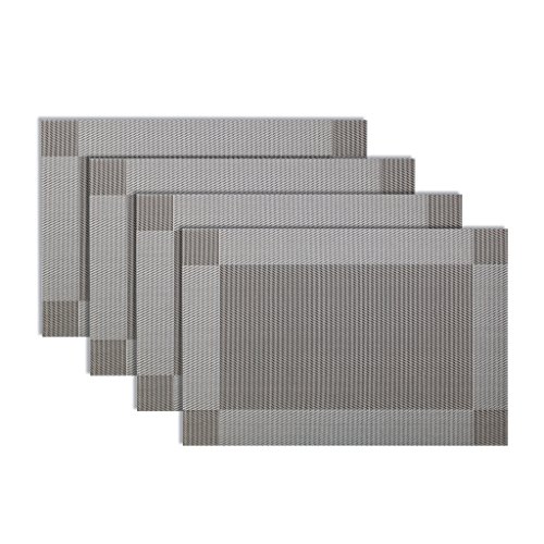 JoHome Tischsets (8er Set) Tabellenplatzmatten Waschbare Vinyl Platzsets 45 * 30cm - 4