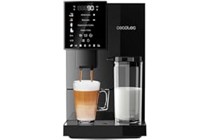 Cecotec Cafetière Superautomatique Cremmaet Compactccino. 1350 W, Thermoblock, Pompe à Pression de 19 bars, Système Plug&Play, Réservoir de Café avec Moulin Intégré, Nettoyage Automatique