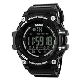 Zamac Activity Tracker Smarte Armbanduhr, Fitness, Bluetooth, Schrittzähler, Kalorienzähler, für Android und iOS Smartphones (kein Aufladen), schwarz