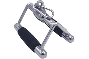 qibylift Pro LAT Pull Down Bar & Tricep Rope – Heavy-Duty Steel Cable Machine Attachments with Anti-Slip Grip for Gym & Home Workouts – Fits Lat Pulldown, Tricep Pushdown & Cable Crossover