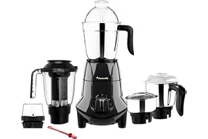 Butterfly Jet Elite 750W Mixer Grinder with 5 Jars | 3 Multipurpose Stainless Steel Jars & 1 Juicer Jar | Grind & Store Jar | 2 Years Manufacturer Warranty | Grey