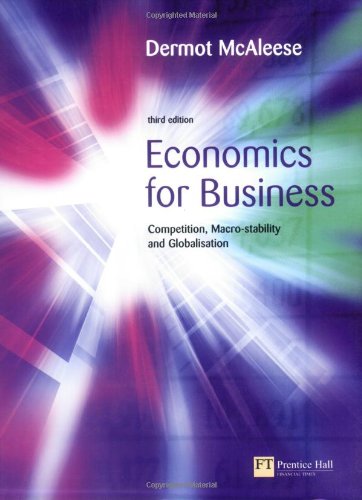 Book's Cover ofEconomics for Business Competition MacroStability and Globalisation