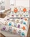 Produktbild IDO Renforcé Bettwäsche 2tlg. Beige-Orange-Türkis Eule 47793-428 Kinder Jugend Bettwäsche 80x80 cm / 135x200 cm