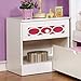 Price comparison product image Benzara BM166156 Contemporary Nightstand with Designer Front Drawer, White and Pink, Pink, White