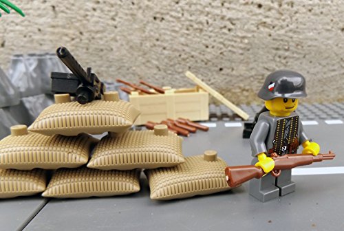 Modbrix 50222 – ✠ Artilleriestellung mit Granatwerfer inkl. Custom Minifigur Wehrmacht Soldat - 2