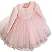 Produktbild Kleider Kinderbekleidung Honestyi Kinder Baby Mädchen Lange Hülsen Prinzessin Spitze Blumen Festzug Hochzeitsfest Kleider (Roas,120)