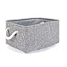 Produktbild GZQ Aufbewahrungskorb Tragbar Faltbare Car Travel Kinderzimmer Windel Caddy Storage Bin Organizer Box Seil Griffe Baby Windel Caddy Tücher Toys Wäschekorb, Canvas, Grau, S