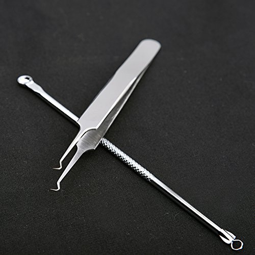 Blue Vessel NEUE Kurve Gebogen Mitesser Akne Nadel Pinzette Pickel Extractor Remover - 7