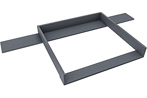 REGALIK Wickelaufsatz für Hemnes Kommode mit 8 Schubladen IKEA 78cm x 80cm - Abnehmbar Wickeltischaufsatz für Kommode in Graphit - Abgeschlossen mit ABS Material 1mm