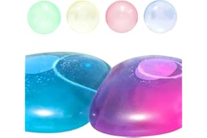 CJBIN Bubble Ball XXL, 4 Piezas Bola de Burbujas Gigante, Interactiva Bola de Burbuja, Bubble Balloon Water, Para Juegos de Interior y Exterior-Rosa, Azul Cielo, Verde hierba y amarillo limón