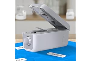 NK Tragbare Etikettiermaschine - Selbstklebende Etikettendrucker, Mobile Fotos, Aufkleber, Kompatibel mit iOS und Android, Büro und Zuhause, Etiketten 13 * 300 mm, 1000 mAh Akku, 203 DPI, Weiß