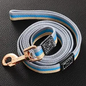 KAALS The Doggie Style Ultra Luxurious Premium Dog Leash for Small Medium and Large Dogs (5ft)(Cream Blue)