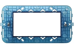 ELECTRON 1 support pour plaquettes, 4 modules/places, compatible avec Vimar Arke, boîte/cassette 504, fabriqué en plastique de haute qualité, 100% compatible avec les plaques et les modules d'origine