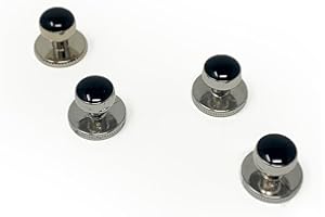 THE SAVILE ROW COMPANY LONDON Black Onyx Stone Formal Dress Shirt Studs