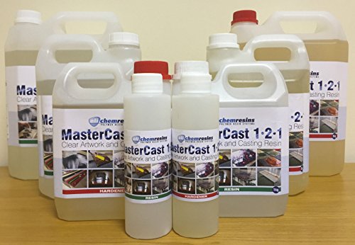 MasterCast 1-2-1 Klares Epoxid-Harz, 285 ml, Tester-Set, UV-stabilisiert, mit Härtungsmittel und gratis Misch-Werkzeug - 6
