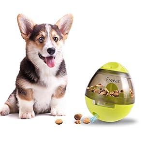Freeas Pelotas para Perros Juguetes para Perros, Pet Food Ball Interactivo Vaso Fuga Comida Tratar-dispensar Pelota para Perro Gato Aumenta IQ y Mental Estímulo Perro Pelota Juguete 10x12cm