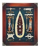  Knotentafel hinter Glas 32 x 38 cm Knotennamen in Englisch