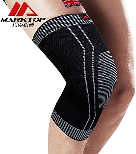 Knee Sleeve MARKTOP Compression Knee Support Brace for Running Biking Basketball for Arthritis Relief/ Joint Pain/ Injury Recovery- Single M9011 (S)