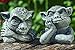 Produktbild Drachen Figuren 2er Set lustig Drachenstatue Skulptur - 2 Drachenfiguren zu einem Preis Kantenhocker aus Polyresin