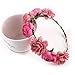 Produktbild TOPmountain Blumen-Girlande-Kranz Mode Stoff Rose Stirnband Hairband Partei-Hochzeit Blumen Crown Kopfbedeckung Frauen-Mädchen-Baby Haarschmuck
