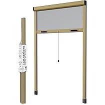 Zanzariera A Rullo Fai Da Te - Kit Verticale Riducibile, 120x150 Cm, Colore Marrone, Con Montaggio Facilitato - Foto 6