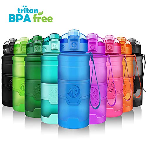 ZORRI Bottiglia d'Acqua Sportiva Senza BPA Riutilizzabile Borraccia in plastica