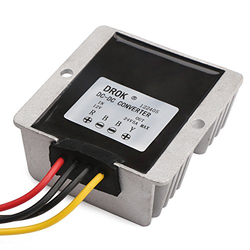 DROK® Wasserdicht DC Synchron-Aufwärts-Konverter Regler DC-DC 9-24V 12V bis 24V 5A / 120W Step-up-Stromversorgung Satzbau Adapter mit Aluminiumgehäuse für Elektromotoren , Lautsprecher - 5