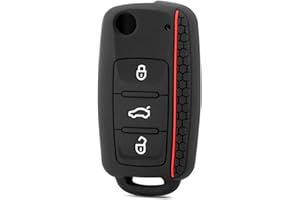 Berfea Funda de Silicona para Llavero de Control Remoto sin Llave, Compatible con VW Volkswagen Tiguan Golf Polo Jetta Passat