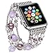 Produktbild YCCY Band for Apple IwatchSeries 1 Band/Apple Watch Series 2 Band Purple Deluxe 3D Bling Glitter Bracelet Smart Watch Band Replacement Band For Apple Watch (Purple - 38mm)
