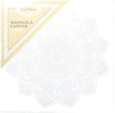 CraftMania Mandala Canvas Art Therapeutic &amp; Mindfullness Painting 25 x 25cm