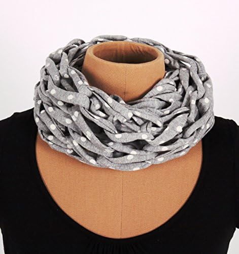 Infinite cotton bandanna with white dots