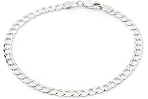 SILBERKETTEN STORE DEIN SCHMUCK ONLINE SHOP Silberketten-Store Panzerkette Armband Herren Silber 5mm I Panzerarmband Herren Silber 925 nickelfrei I Männer Armband 1,2mm Stärke mit Karabiner