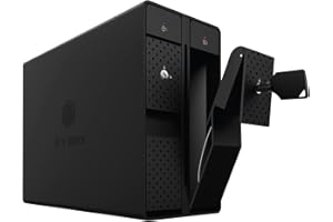 ‎ICY BOX RaidSonic ICY Box 2-Fach Festplattengehäuse 3,5 Zoll mit RAID Funktion, USB 3.1 Gen 2 (10 Gbit/s), werkzeugloser Einbau, Aluminiumgehäuse, Schwarz, IB-RD3802-C31, für 2 festplatten