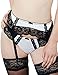 Produktbild Guy de France 58048-E Women's Claudine Ivory Black Satin and Lace Suspender Belt Large