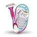 Bic Soleil Flex and Easy Razor (1 Razor Handle and 4 spare blades set women)