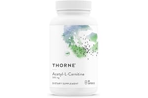 Thorne Acetyl-L-Carnitine - 500 mg - Supports Brain Function and Healthy Nerve Sensations in the Hands and Feet - 60 Capsules
