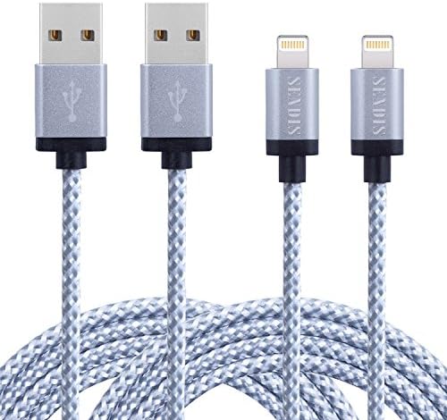 SENDIS Lightning Cable iPhone Charger Cable 3M 2Pcs Nylon Braided USB Data Charging Cable Compatible with iPhone 8, 7Plus, 7, 6 Plus, 6, iPad, iPod