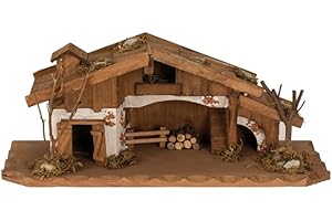 LB H&F Bergbauern Weihnachtskrippe Krippe Holzkrippe Tischkrippe (Krippe)