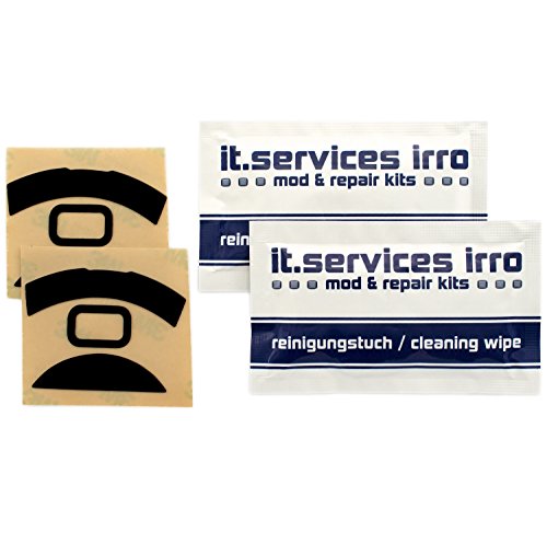 IT-Services Irro 2 Ensembles de Tapis-Souris Patins Convenable pour Souris de PC Razer DeathAdder Elite, Incluant 2 tampons de Nettoyage